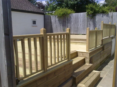 decking balistrade steps