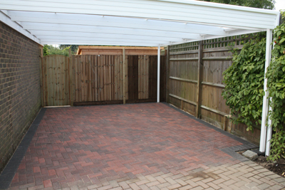 eastergate car port and blockpaved driveway