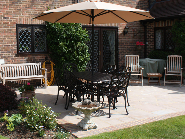 indian sandstone patio brick edging pulboriugh