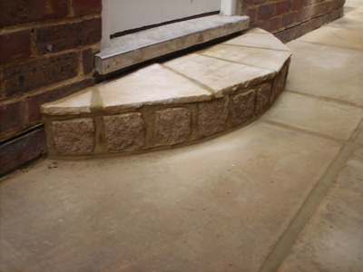 kitchen step granite sandstone