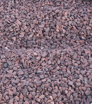 material cumbrian red chippings