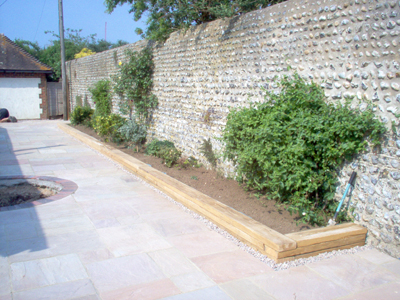 patio eastpreston indian sandstone circle bed