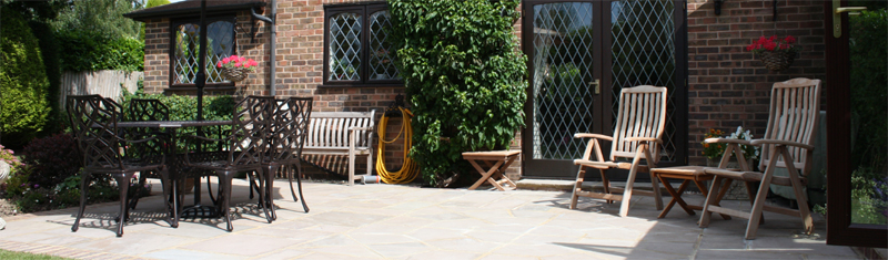 patio header indian sandstone pulborough