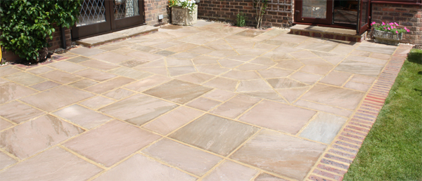 sandstone patio fossil mint pulborough